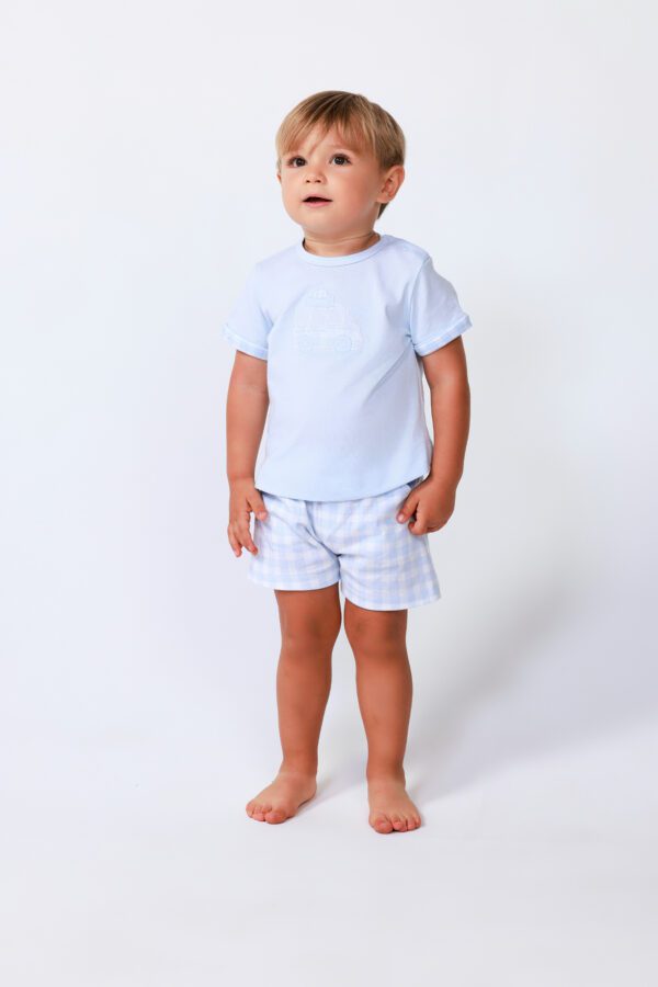 Tutto Piccolo Blue Shorts Set 2706 - Image 3