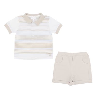 Pastels & Co Illiam Beige Shorts Set 205D