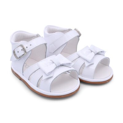Borboleta Olivia White Patent Sandal