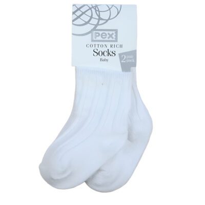 Pex White 2 Pairs Ankle Socks