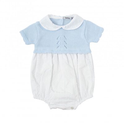 Babidu Blue Knit Romper 30319