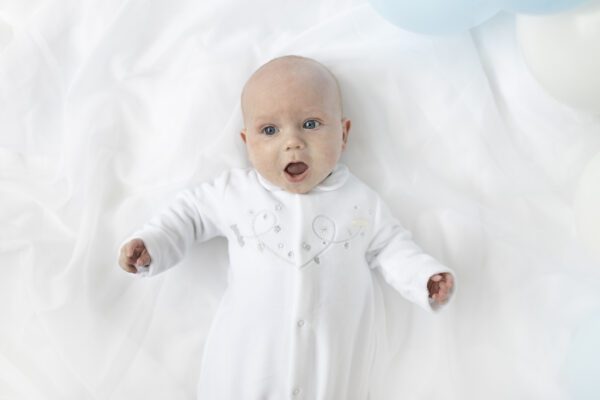 Blues Baby White All in One with Hat 2078 - Image 2