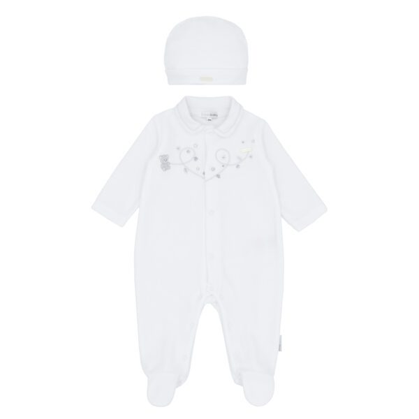 Blues Baby White All in One with Hat 2078 - Image 3