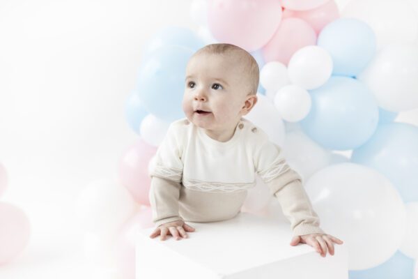 Blues Baby Bruges Beige Knit Set 2132 - Image 2
