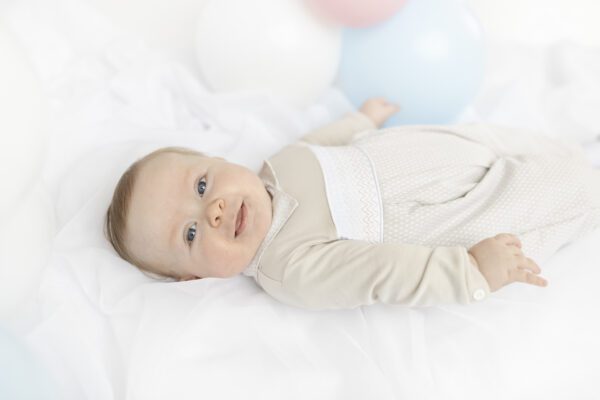Blues Baby Beaumont Beige Romper 2167 - Image 2