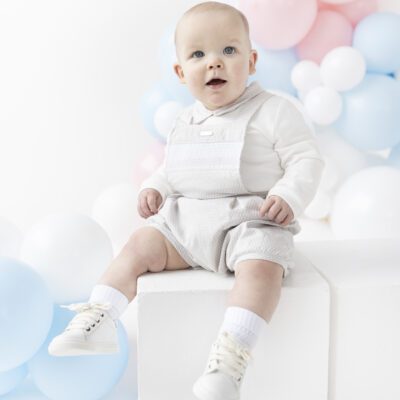 Blues Baby Beaumont Beige Dungaree Set 2168