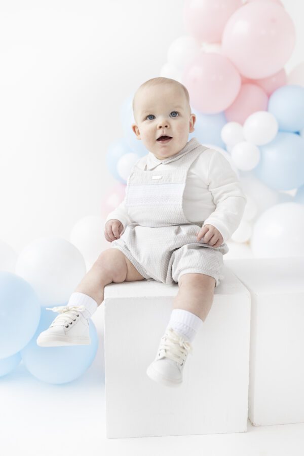 Blues Baby Beaumont Beige Dungaree Set 2168