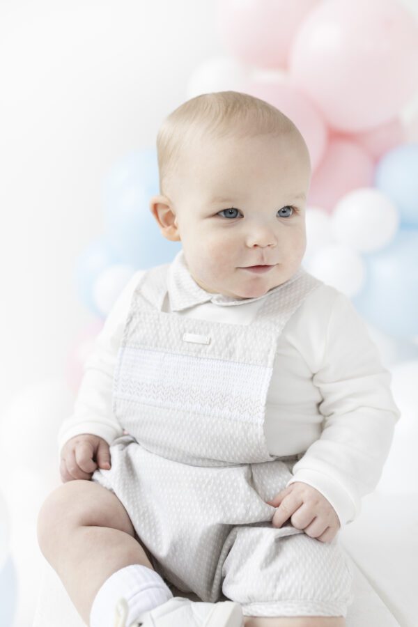 Blues Baby Beaumont Beige Dungaree Set 2168 - Image 2