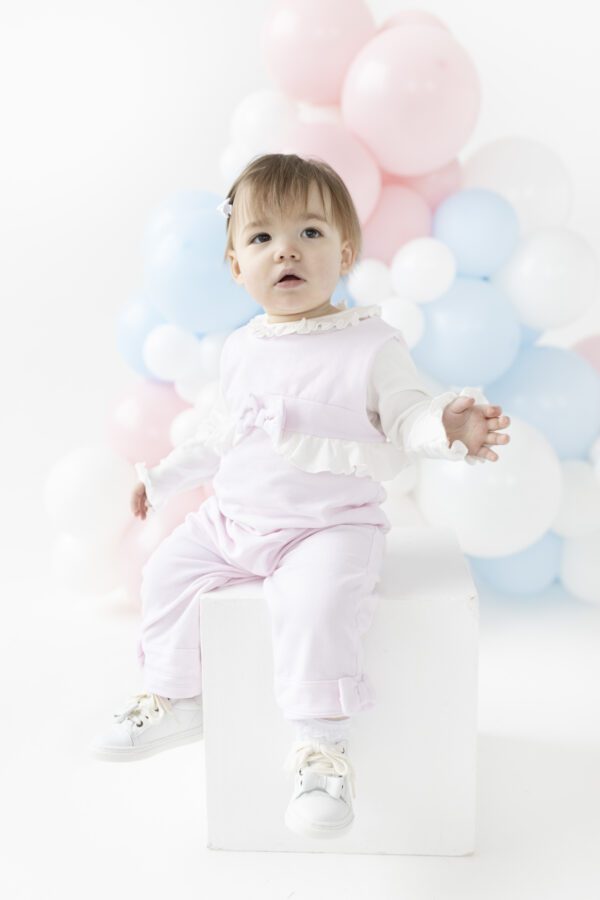 Blues Baby Fontaine Pink Dungaree Set 2197