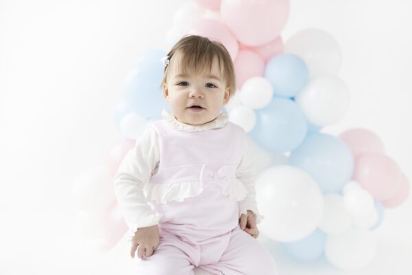 Blues Baby Fontaine Pink Dungaree Set 2197 - Image 2