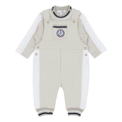 Blues Baby Brussels Beige Dungaree Set 2239
