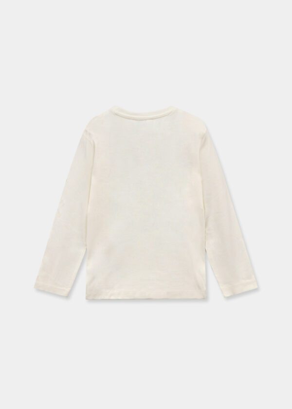 Mayoral Cream Long Sleeve T-Shirt 173 - Image 3