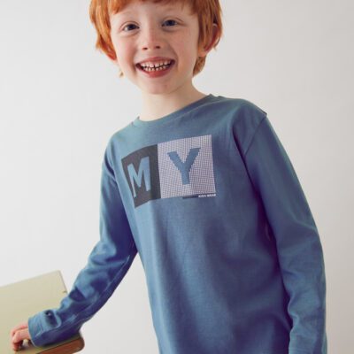 Mayoral Blue Long Sleeve T-Shirt 173