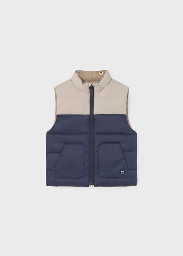 Mayoral Toddler Navy Reversible Bodywarmer 2348 - Image 2