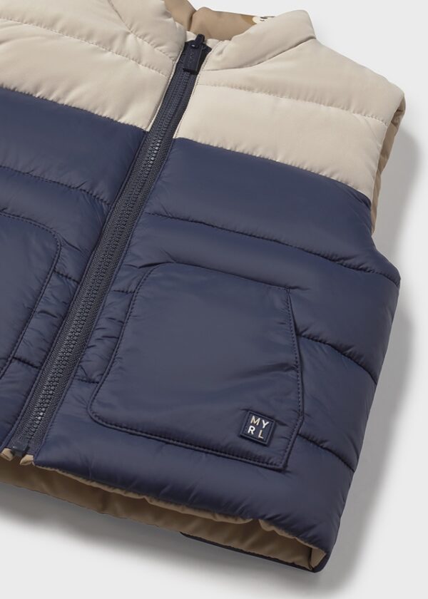 Mayoral Toddler Navy Reversible Bodywarmer 2348 - Image 3