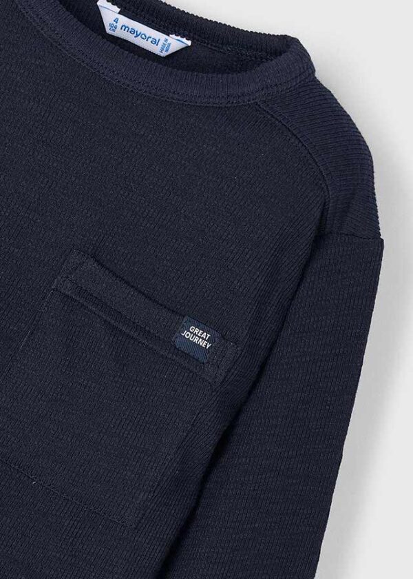 Mayoral Navy Long Sleeve T-Shirt 4082 - Image 5