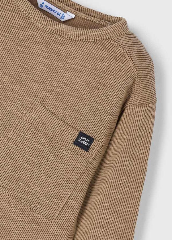 Mayoral Beige Long Sleeve T-Shirt 4082 - Image 5