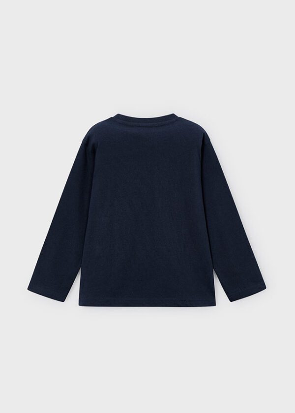 Mayoral Navy Long Sleeve T-Shirt 4086 - Image 3