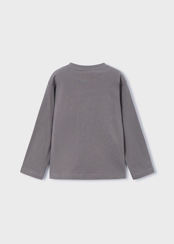 Mayoral Grey Long Sleeve T-Shirt 4089 - Image 3