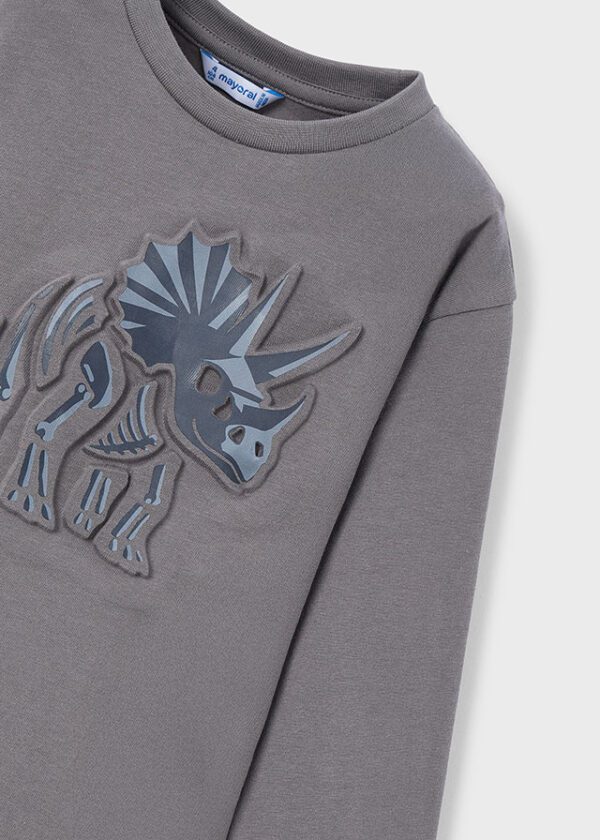 Mayoral Grey Long Sleeve T-Shirt 4089 - Image 2