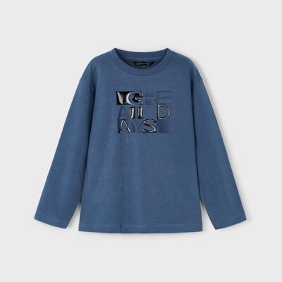 Mayoral Blue Long Sleeve T-Shirt 4095