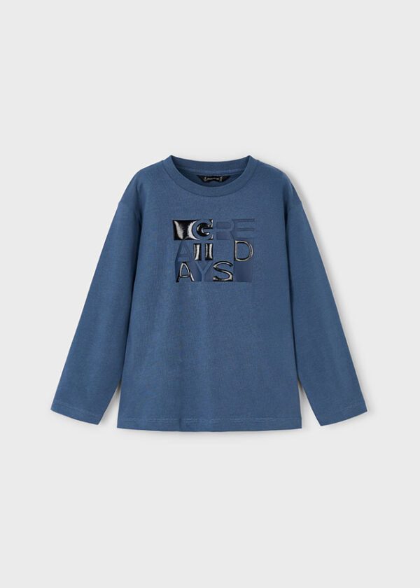 Mayoral Blue Long Sleeve T-Shirt 4095