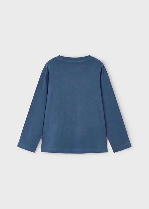 Mayoral Blue Long Sleeve T-Shirt 4095 - Image 3