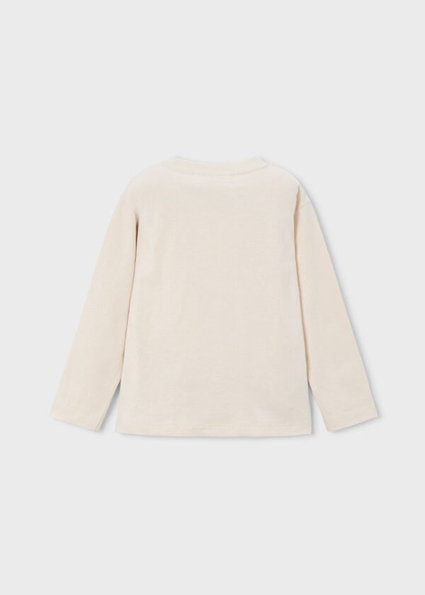 Mayoral Beige Long Sleeve T-Shirt 4095 - Image 3