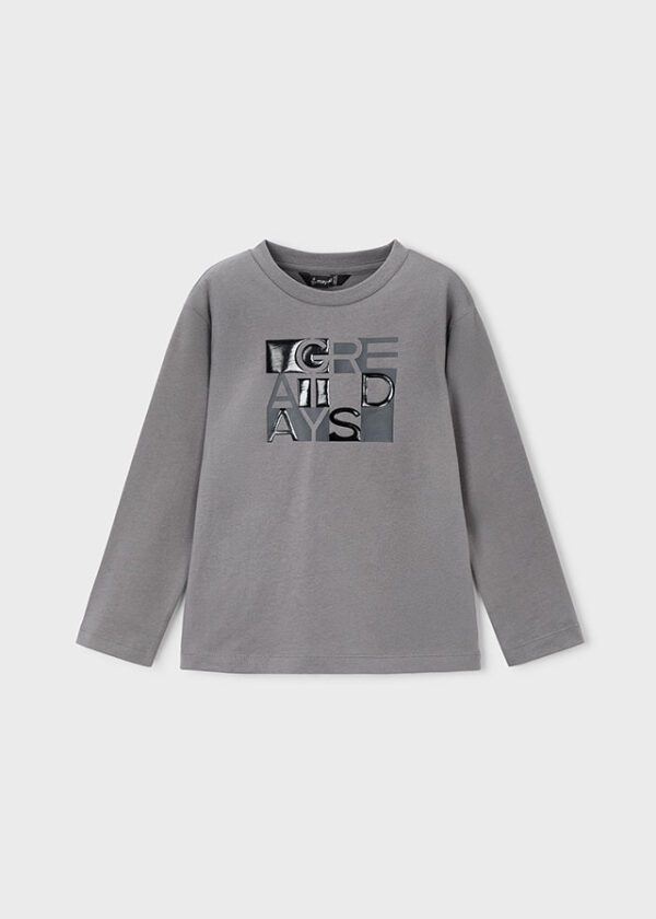 Mayoral Grey Long Sleeve T-Shirt 4095