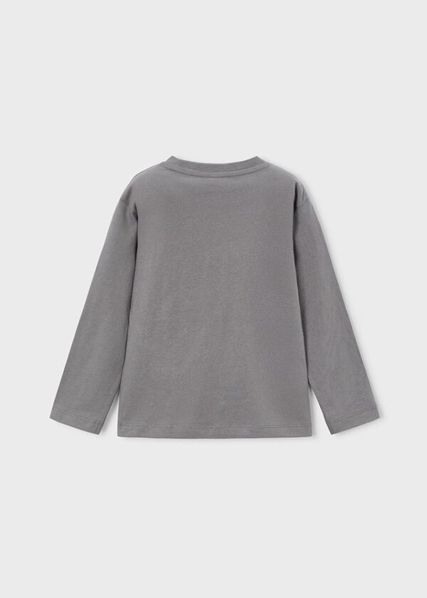 Mayoral Grey Long Sleeve T-Shirt 4095 - Image 3