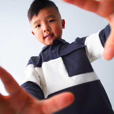 Mayoral Navy Long Sleeve Polo 4121