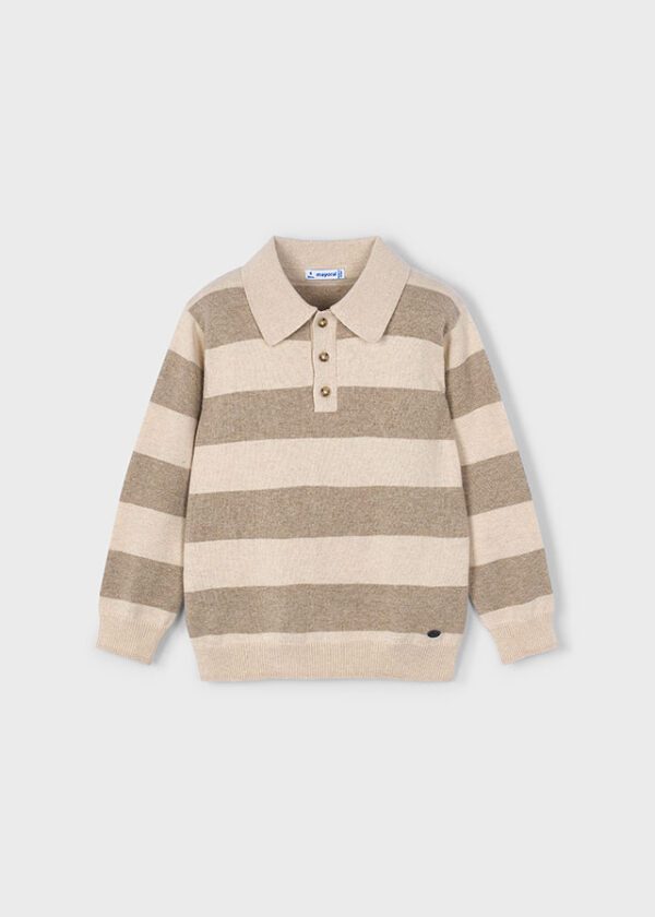 Mayoral Cream Knit Polo 4122 - Image 4