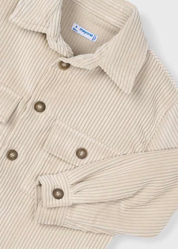 Mayoral Beige Cord Overshirt 4124 - Image 2