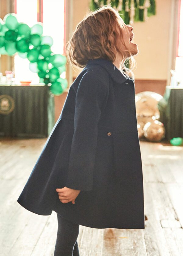 Mayoral Navy Wool Coat 4440 - Image 2