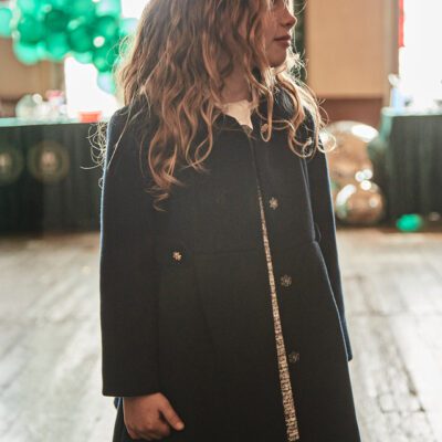 Mayoral Navy Wool Coat 4440