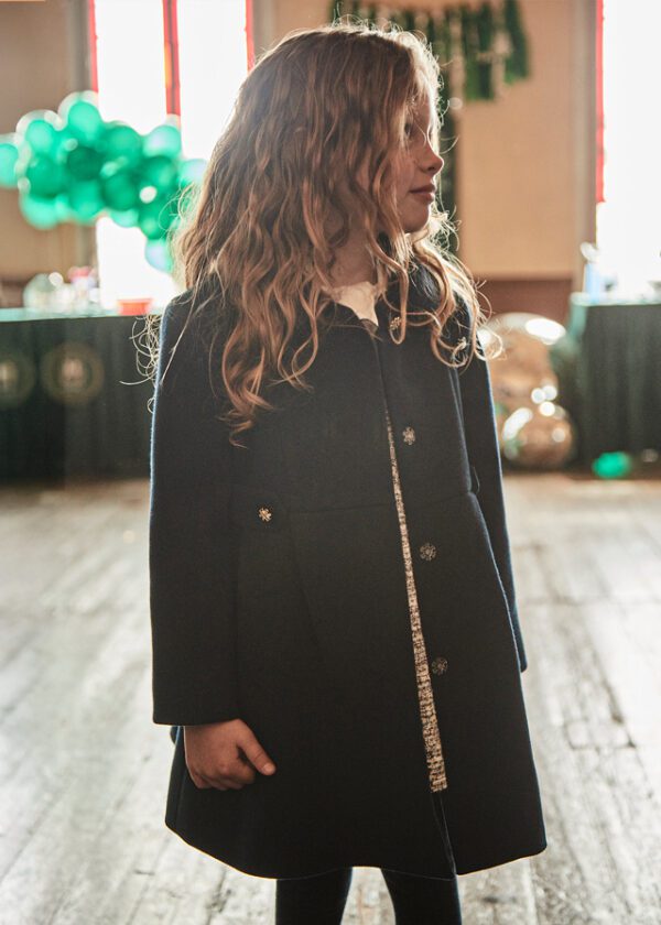 Mayoral Navy Wool Coat 4440