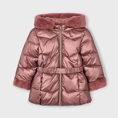 Mayoral Pink Glossy Coat 4448
