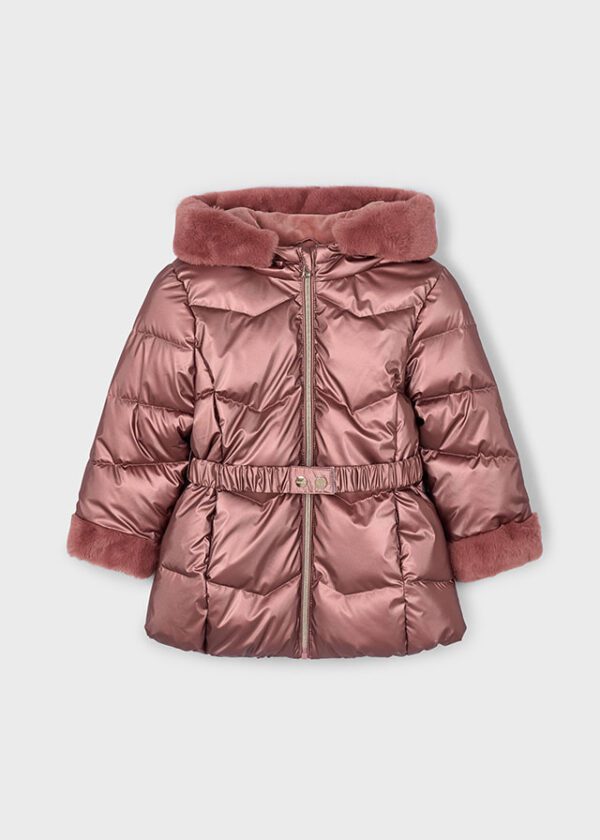 Mayoral Pink Glossy Coat 4448
