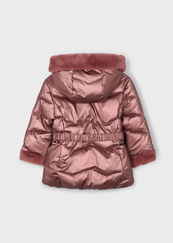 Mayoral Pink Glossy Coat 4448 - Image 3