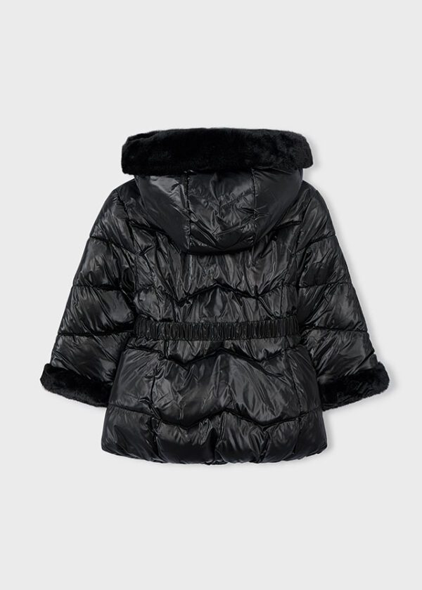 Mayoral Black Glossy Coat 4448 - Image 3