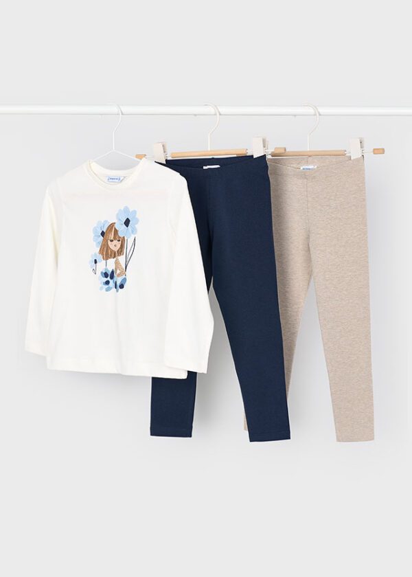Mayoral Navy 3 Piece Legging Set 4724