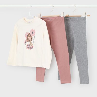 Mayoral Pink 3 Piece Legging Set 4724