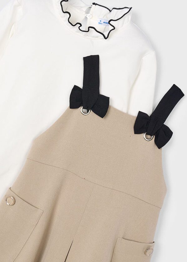 Mayoral Beige Pinafore Set 4914 - Image 3