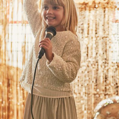 Mayoral Beige Sequin Dress 4925