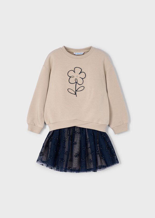 Mayoral Navy Tulle Skirt Set 4936