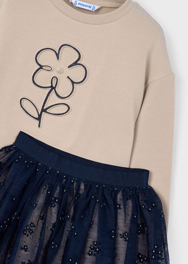 Mayoral Navy Tulle Skirt Set 4936 - Image 2
