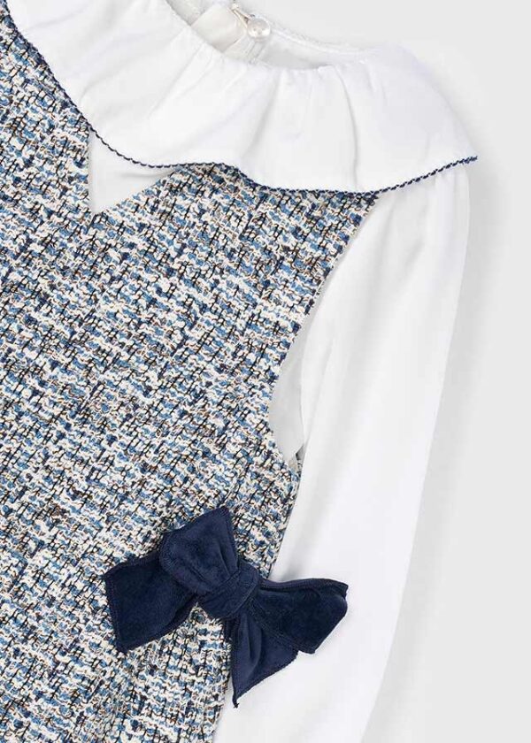 Mayoral Navy Pinafore Dress 4990 - Image 5