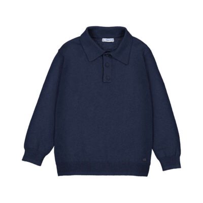 Mayoral Navy Knit Polo 4122