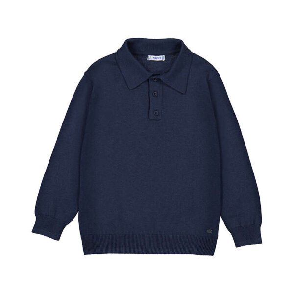Mayoral Navy Knit Polo 4122