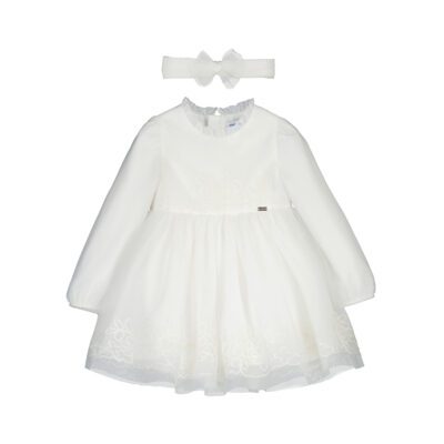 Mayoral Toddler Cream Tulle Dress 2902